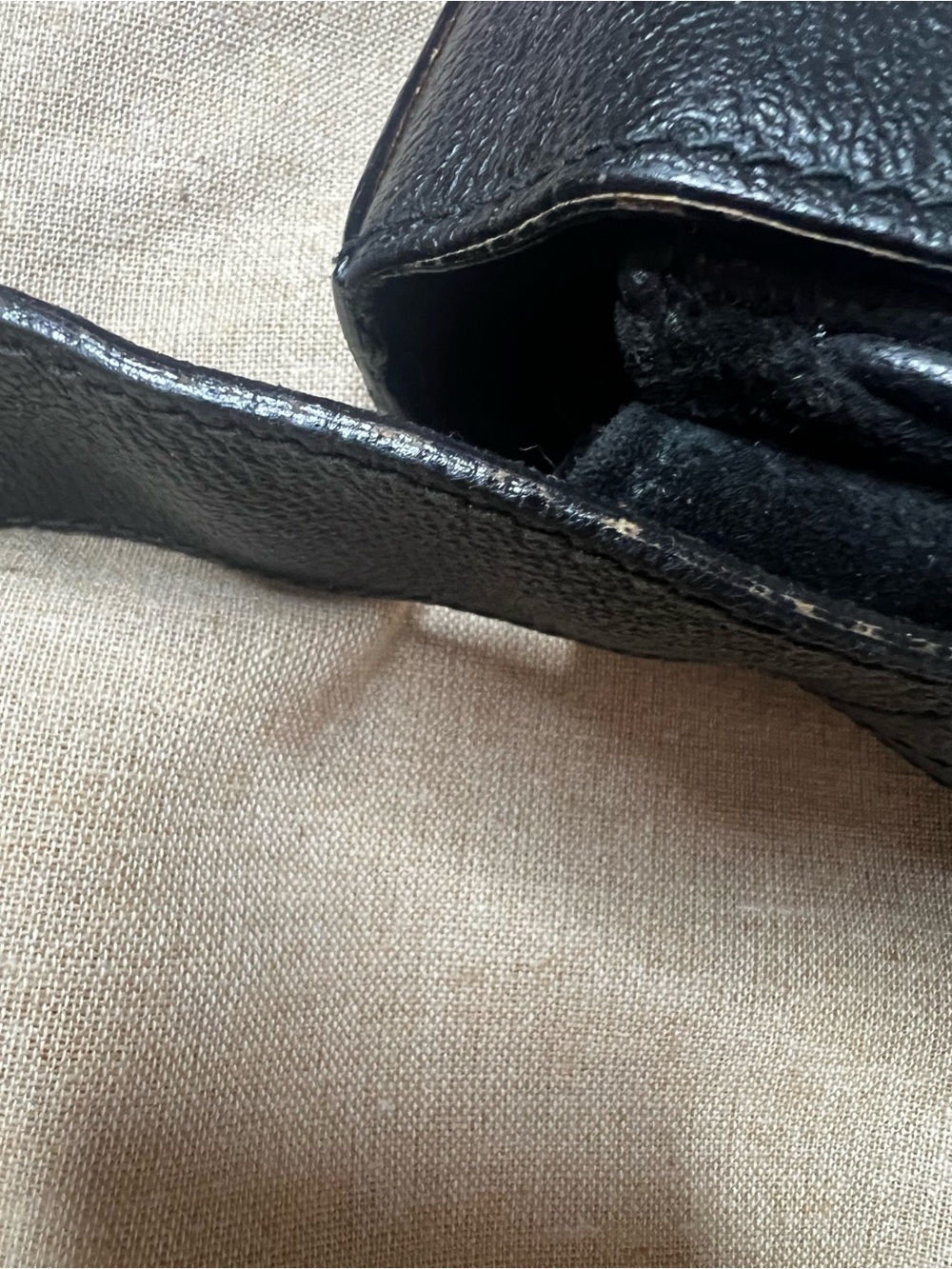 GUCCI STIRRUP SADDLE BAG VINTAGE BLACK LEATHER & SUEDE - Picture 16 of 16